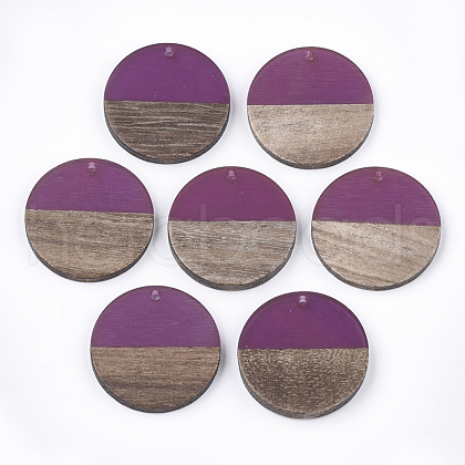 Resin & Wood Pendants X-RESI-S358-02B-11-1