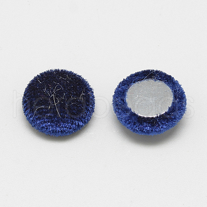 Velvet Cloth Fabric Covered Cabochons WOVE-S084-11E-1