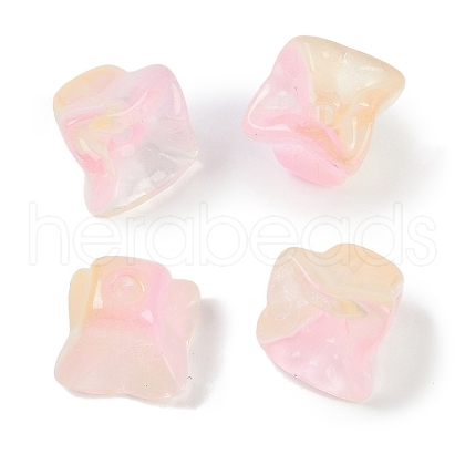 Transparent Spray Paint Glass Beads GLAA-H035-03D-1