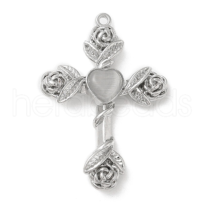 Alloy with Glass Pendants PALLOY-P294-03P-04-1