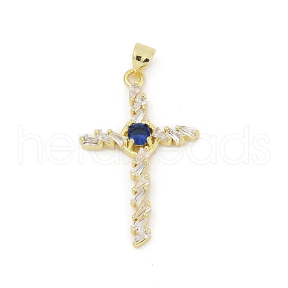 Brass Micro Pave Cubic Zirconia Pendants KK-D317-112G-1