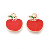 Fruit Alloy Enamel Pendants ENAM-T022-32A-1