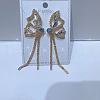 Fashionable luxury Clear Cubic Zirconia & Rhinestone Butterfly Stud Earrings KY8568-4-1