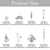 40Pcs 8 Styles Tibetan Style Alloy Pendants TIBEP-YW0001-86-2