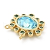 Brass Cubic Zirconia Pendants KK-G419-04G-5