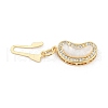 Brass Micro Pave Clear Cubic Zirconia Box Clasps KK-U051-01G-06-3