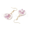 Shell Shape 304 Stainless Steel Dangle Earrings EJEW-MZ00376-01-4
