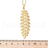 304 Stainless Steel Leaf Pendant Necklaces NJEW-H059-29B-G-5