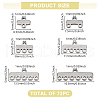 GOMAKERER 72Pcs 6 Styles 304 Stainless Steel Chandelier Component Links STAS-GO0001-29-2