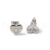 Rack Plating Brass Micro Pave Clear Cubic Zirconia Stud Earrings EJEW-K299-01P-Q-4