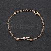 12 Constellations Alloy Rhinestone Link Bracelets WG43B2B-08-1