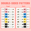 PU Leather & Cotton Name Marker Keychain AJEW-WH0514-035-3