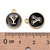 Golden Plated Alloy Charms X-ENAM-S118-02Y-3