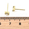 925 Sterling Silver Clear Cubic Zirconia Stud Earrings EJEW-Q030-05G-3