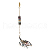 Scorpion Glass Seed Beads Pendant Decoration HJEW-MZ00121-3