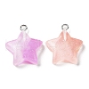 Gradient Color Transparent Resin Pendants RESI-A025-07-2