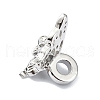 Rack Plating Brass Micro Pave Clear Cubic Zirconia Beads KK-U014-09P-2