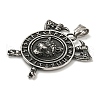 316 Surgical Stainless Steel Pendants STAS-Z073-73AS-07-2
