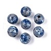 Bohemian Style Printed Schima Wood Beads WOOD-T032-31C-1