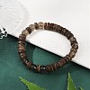 Natural Coconut Rondelle Beads Stretch Bracelets for Women BJEW-JB11635-01-1