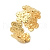 Flower 304 Stainless Stee Open Cuff Rings for Women RJEW-Q006-03D-G-2