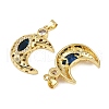 Brass Micro Pave Cubic Zirconia Pendants KK-S526-20G-B-3