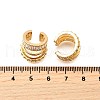 Brass Micro Pave Clear Cubic Zirconia Cuff Earrings EJEW-F370-06G-6