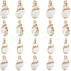 SUNNYCLUE 30Pcs Electroplated Spiral Shell Pendants SSHEL-SC0001-29A-1