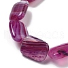 Natural Banded Agate Beads Strands G-K392-B08-13x18mm-4
