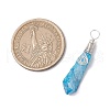 Electroplated Raw Natural Quartz Crystal Copper Wire Wrapped Pendants PALLOY-JF03426-02-2