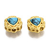4-Hole Synthetic Turquoise Beads KK-S310-38A-3