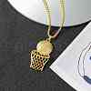 Basketball Alloy Pendant 201 Stainless Steel Box Chain Necklaces FS-WG5A2E4-01-2