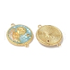Epoxy Resin & Shell Connector Charms KK-K380-11A-G-2
