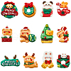SUNNYCLUE 72Pcs 12 Styles Christmas Theme Opaque Resin Cabochons RESI-SC0005-73-1