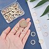 Unicraftale 60Pcs 2 Colors PVD Vacuum Plating 304 Stainless Steel Linking Rings STAS-UN0018-37-2