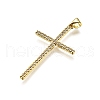 Brass Micro Pave Cubic Zirconia Pendants KK-Z100-24G-2