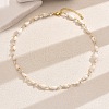 Bohemian Style Natural Shell & Brass & Glass Seed Beaded Necklace for Women Vacation Party PS4119-2-1