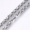 201 Stainless Steel Byzantine Chain Necklaces NJEW-F222-06P-A-01-2