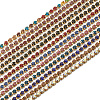 Craftdady 12M 12 Colors Unplated Brass Rhinestone Strass Chains CHC-CD0001-02-2