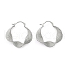 Textured Twist Brass Hoop Earrings for Women EJEW-U055-03B-P-2