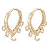 Brass Hoop Earring Findings ZIRC-YW0001-05G-1