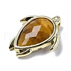 Natural Tiger Eye Pendants G-U019-02G-05-2