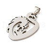 Non-Tarnish 304 Stainless Steel Pendants STAS-M329-09P-2