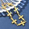 201 Stainless Steel Link Bracelets for Women BJEW-Z103-01G-03-2