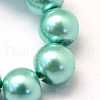 Baking Painted Pearlized Glass Pearl Round Bead Strands X-HY-Q330-8mm-32-3