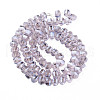 Electroplate Transparent Glass Beads Strands EGLA-N002-30-C04-3