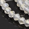 Faceted Bicone Electroplate Glass Beads Strands EGLA-P016-3mm-AB01-3