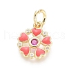 Golden Plated Brass Charms ZIRC-L086-002-2