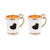 Rack Plating Alloy Enamel Charms ENAM-T015-013B-NR-1