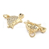 Brass Pave Clear Cubic Zirconia Pendants KK-U009-12C-G-2